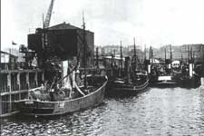 Trawlers at the Middle Pier, Granton – Click to enlarge