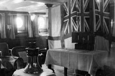 HMS Skiddaw, rigged for Lt Psarowdis’ christening